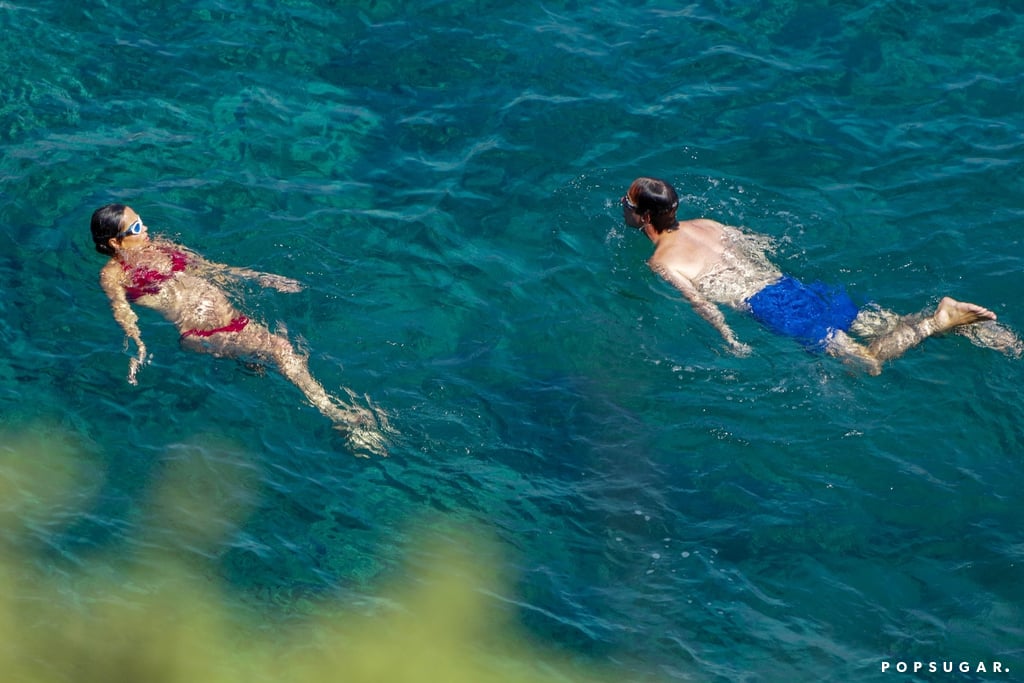 Pippa and James went for a swim together.