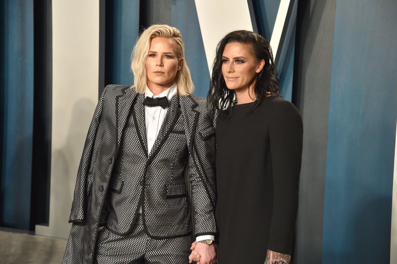 Soccer players Ashlyn Harris and Ali Krieger attend the 2020 Vanity Fair Oscar Party at Wallis Annenberg Center for the Performing Arts on February 09, 2020 in Beverly Hills, California. (Photo by David Crotty/Patrick McMullan via Getty Images)