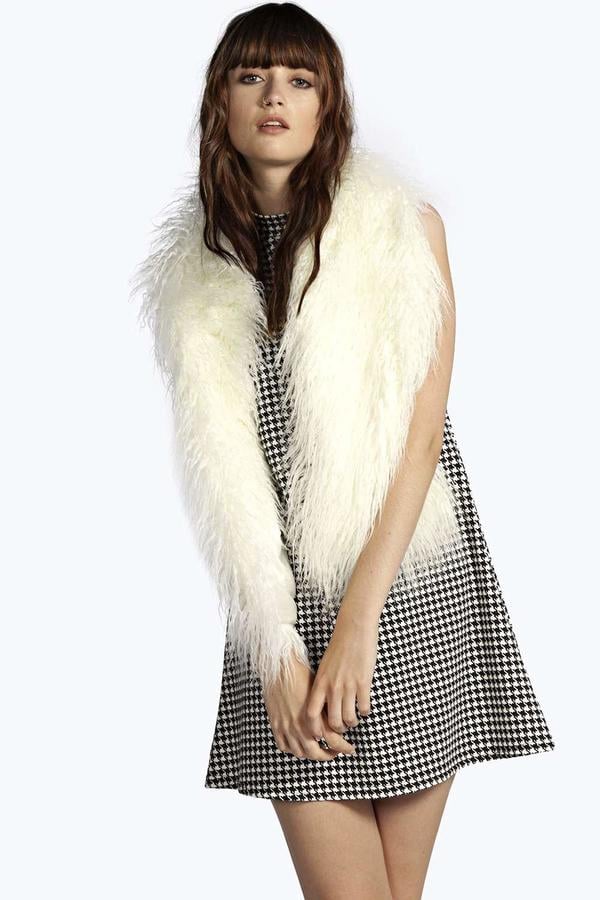 Boohoo Emma Long Mongolian Faux Fur Scarf ($26)