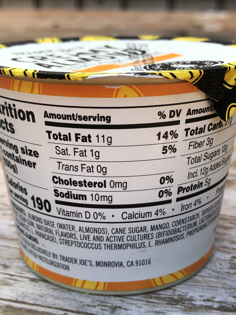Nutritional Information For Trader Joe's Mango Almond Milk Yogurt