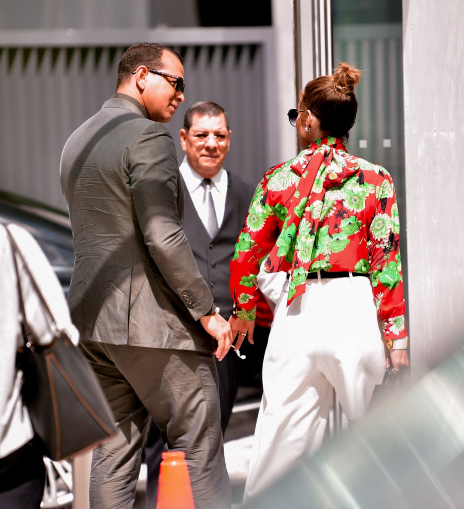 Jennifer Lopez Gucci Floral Top With Alex Rodriguez 2018