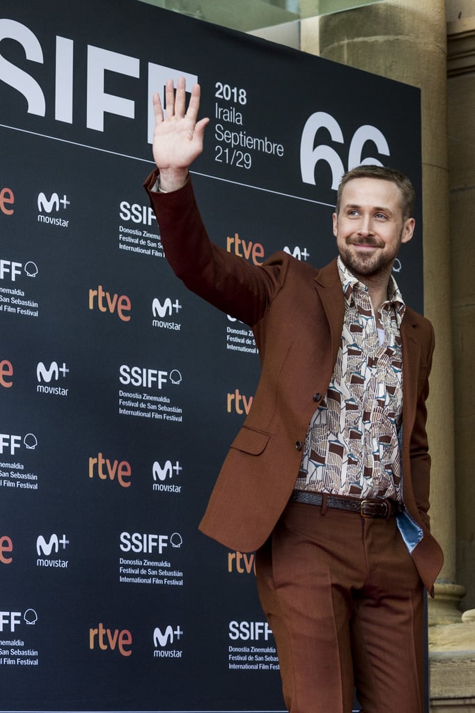 Ryan Gosling Promoting First Man Pictures