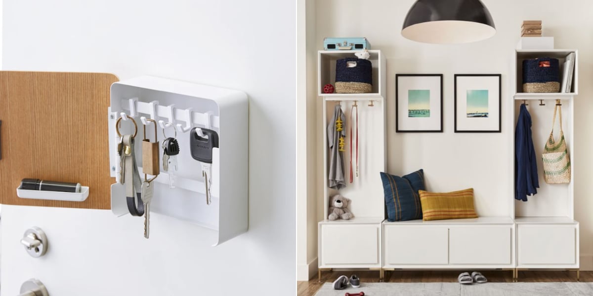 Hallway clearance wall organizer