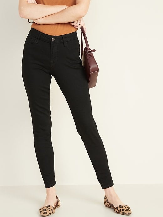 Mid-Rise Black Rockstar Super Skinny Jeans