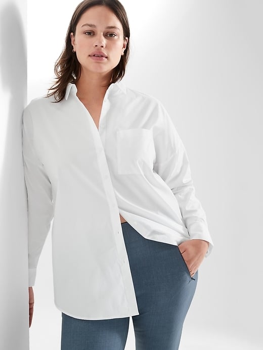 Banana Republic Oversized Tech-Stretch Shirt