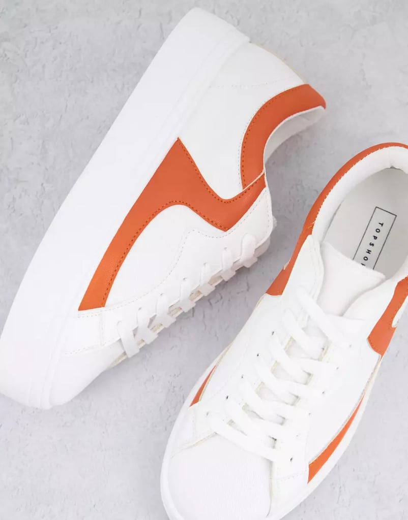 Pop of Orange: Topshop Craft Lace-Up Sneakers