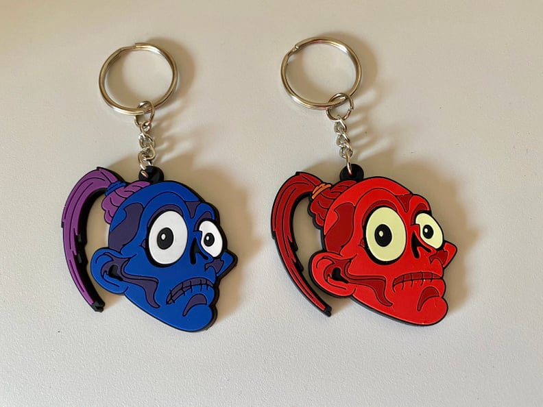 Halloweentown Red and Blue Headphone Silicone Keychain Set