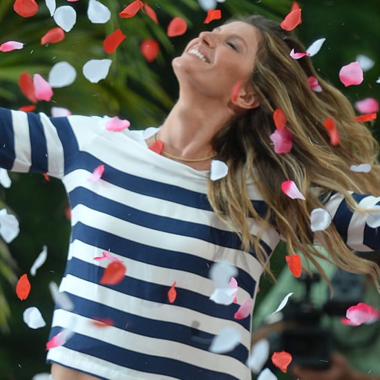 Gisele Bundchen in Rose Petals at Photo Shoot in Miami
