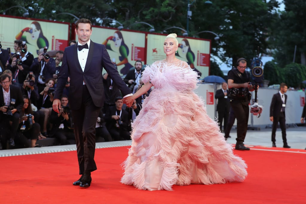 Lady Gaga Pink Valentino Dress at Venice Film Festival