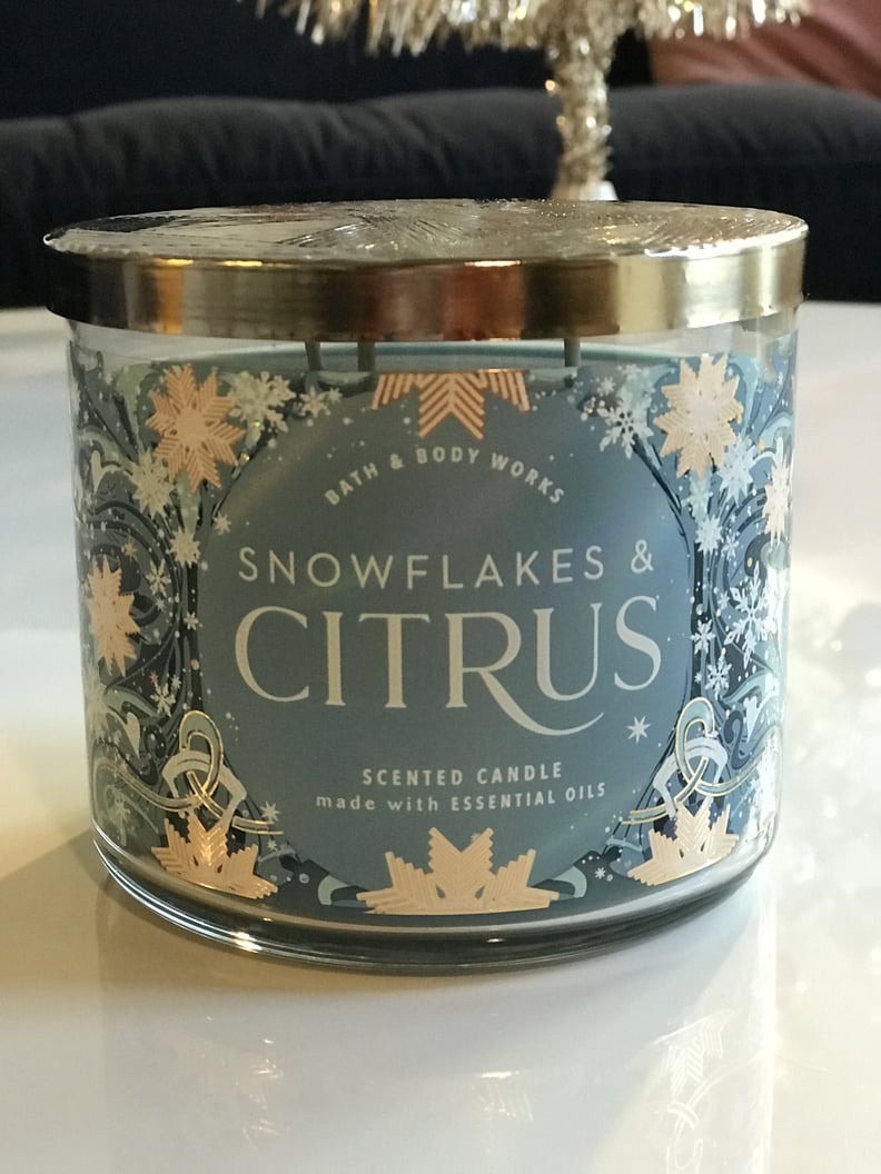 Bath & Body Works Snowflakes & Citrus 3-Wick Candle