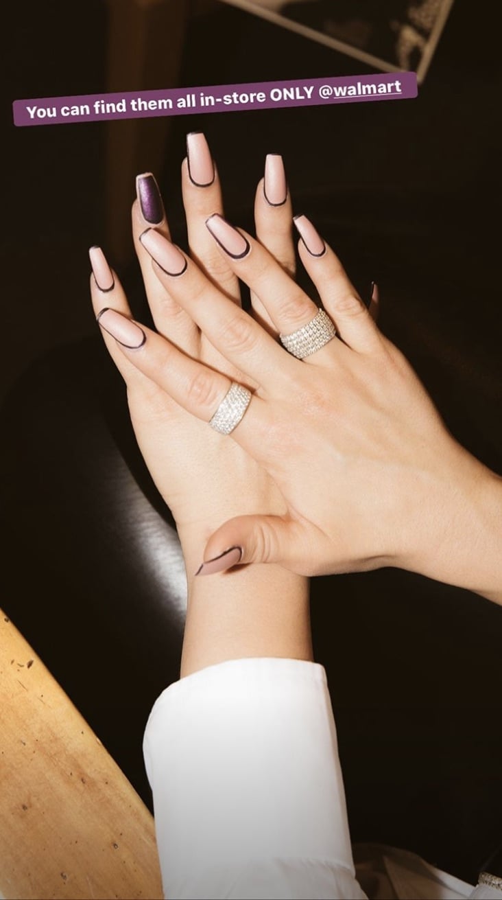 Bebe Rexha S Outline Nail Art Popsugar Beauty
