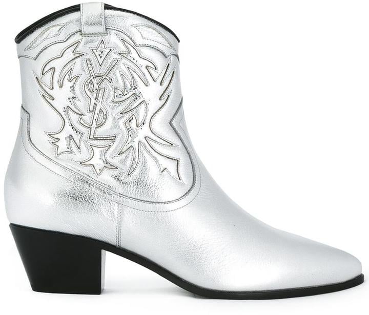 Saint Laurent Rock 40 Cowboy Ankle Boots