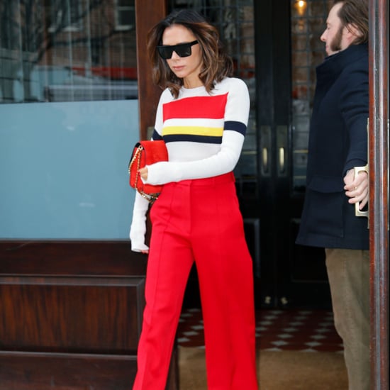 Victoria Beckham's Red Trousers November 2018