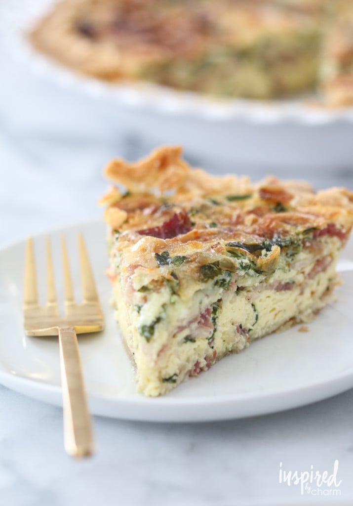 Spinach, Bacon, and Swiss Quiche Healthy Egg Recipes For Breakfast