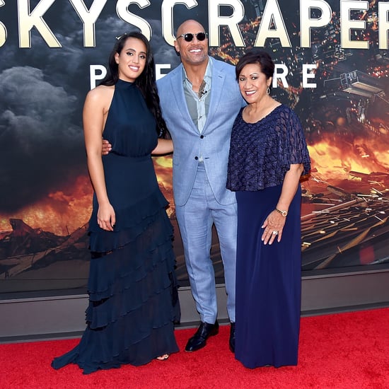 Dwayne Johnson and Daughter at Skyscraper Premiere