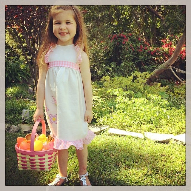 Harper Smith had quite a basket of loot after her Easter egg hunt.
Source: Instagram user tathiessen