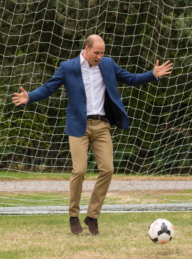 Prince William Playing Soccer With Kids in London July ...