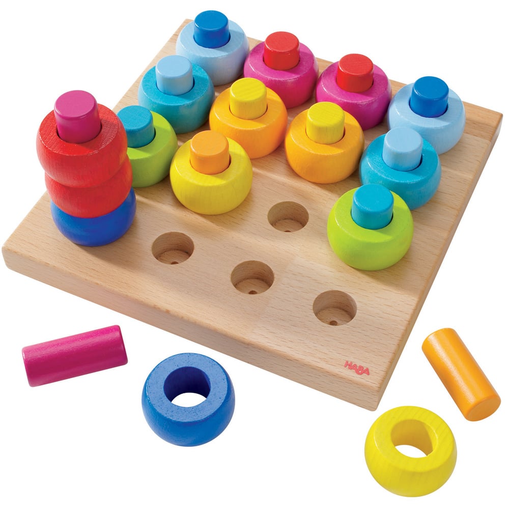 Haba's Rainbow Whirls Pegging Game