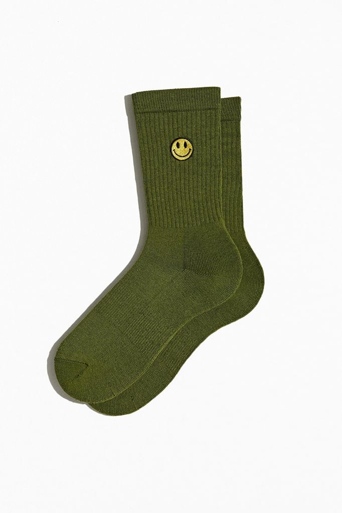 Urban Outfitters Smile Face Sport Crew Sock