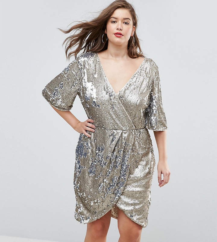 Tfnc Wrap Over Sequin Midi Dress | Nicole Kidman Michael Kors Dress at ...