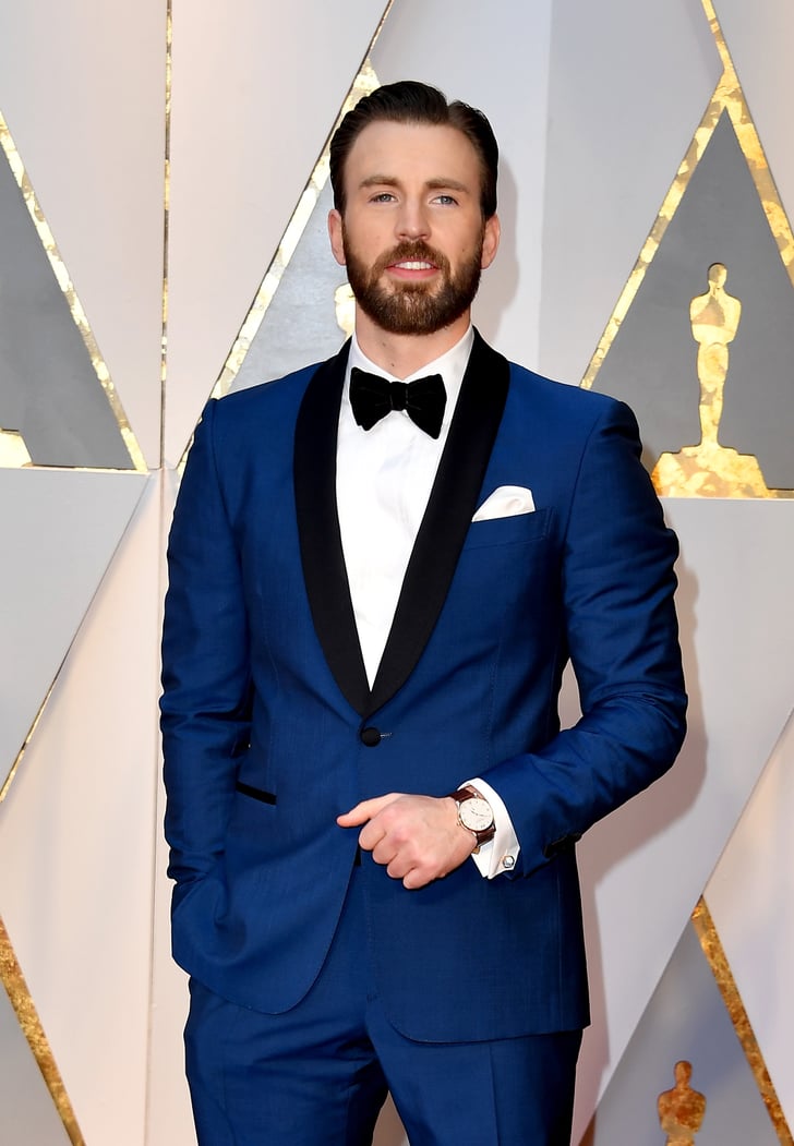 Pictured: Chris Evans | Hot Guys at the 2017 Oscars | POPSUGAR ...
