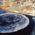 This Spinning Ice Disk in Maine Looks Like Something You'd See in Space