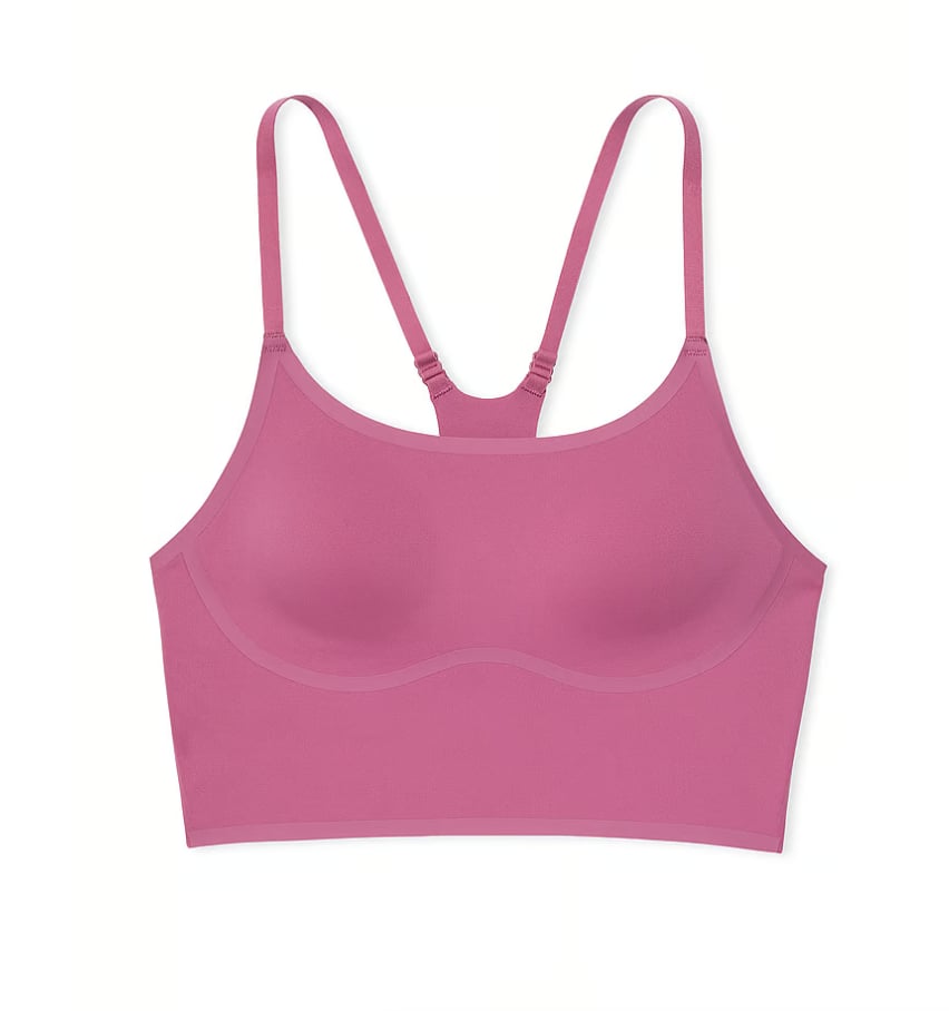 VS Pink Relay Racerback Sports Bra in Midnight Mauve