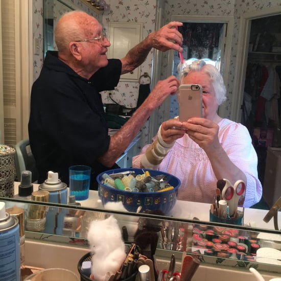 Grandpa Helping Grandma Do Her Hair