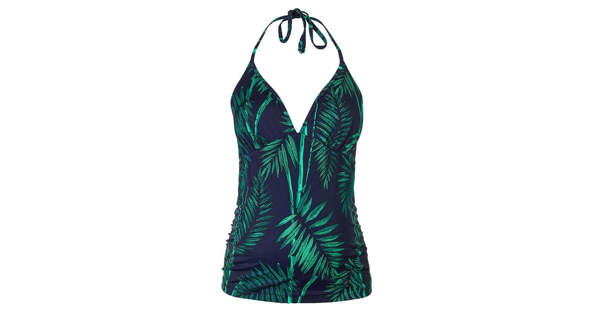 Second Trimester Leaf Print Tankini Maternity Bathing Suits
