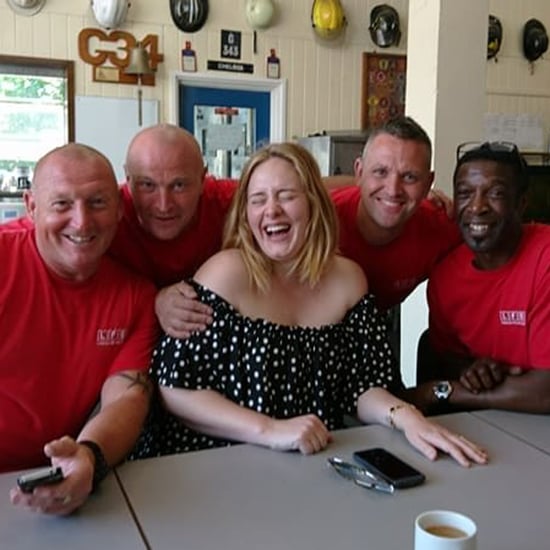 Adele Visiting Grenfell Tower Firefighters June 2017