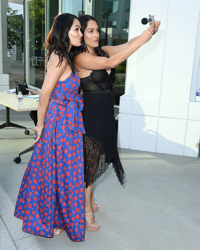 Nikki and Brie Bella at WWE's FYE Event June 2018