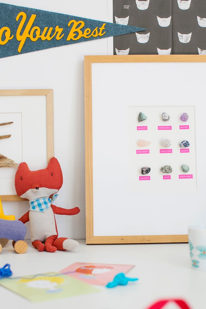 Show off your collections without shelves. DIY Decor For Renters