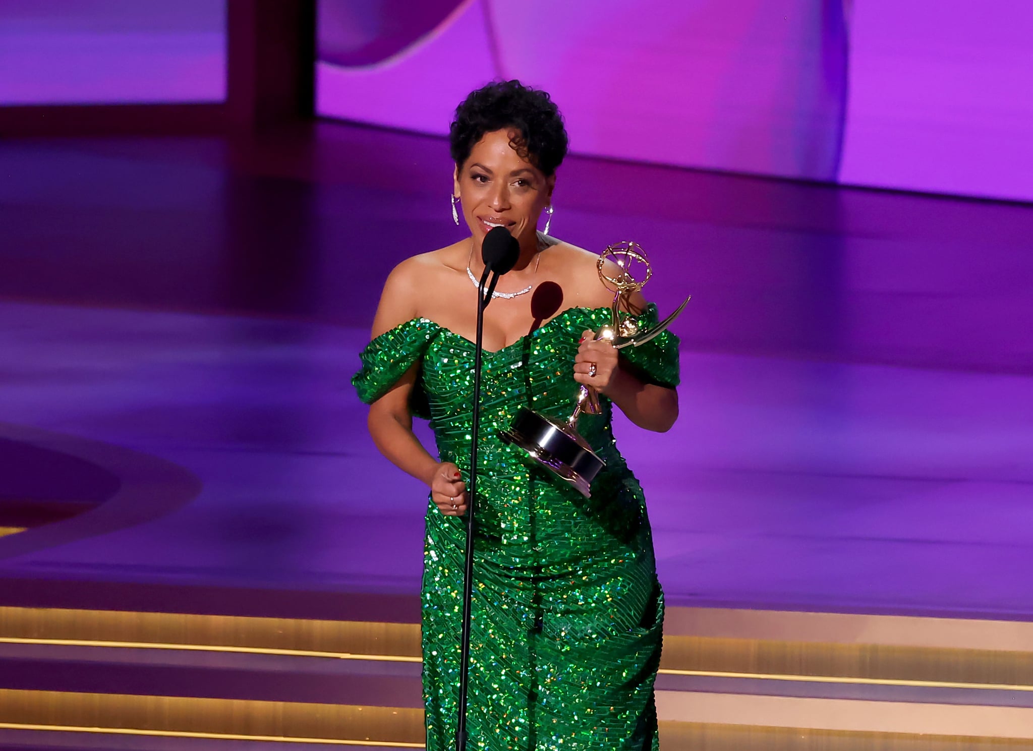 LOS ANGELES, CALIFORNIA - SEPTEMBER 15: Liza Colón-Zayas accepts the Outstanding Supporting Actress in a Comedy Series award for 