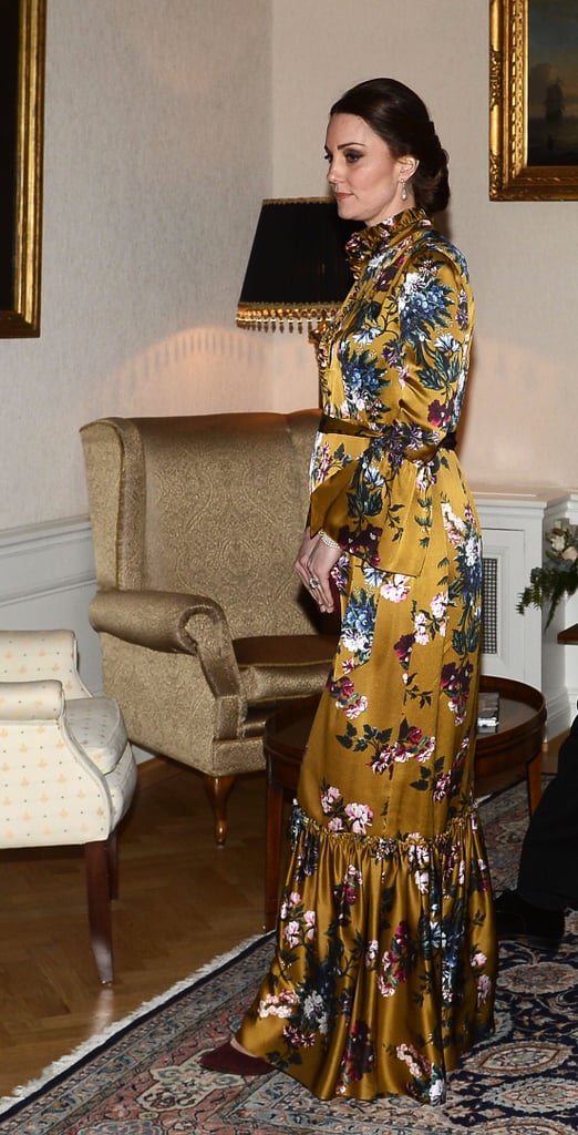 Kate Middleton's Gold Floral Erdem Dress