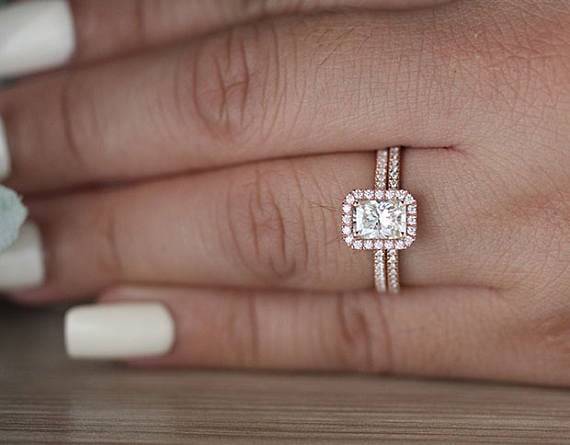 Etsy Moissanite Engagement Ring