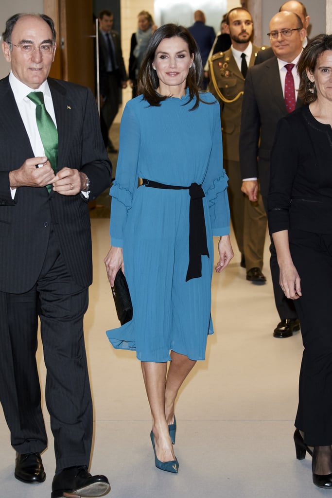 Queen Letizia's Blue Zara Jumpsuit January 2019