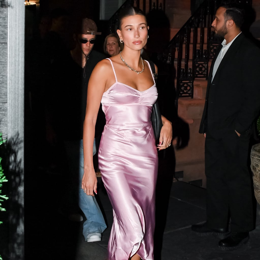 Hailey Bieber Wears SeeThrough Slip Dress In Malibu