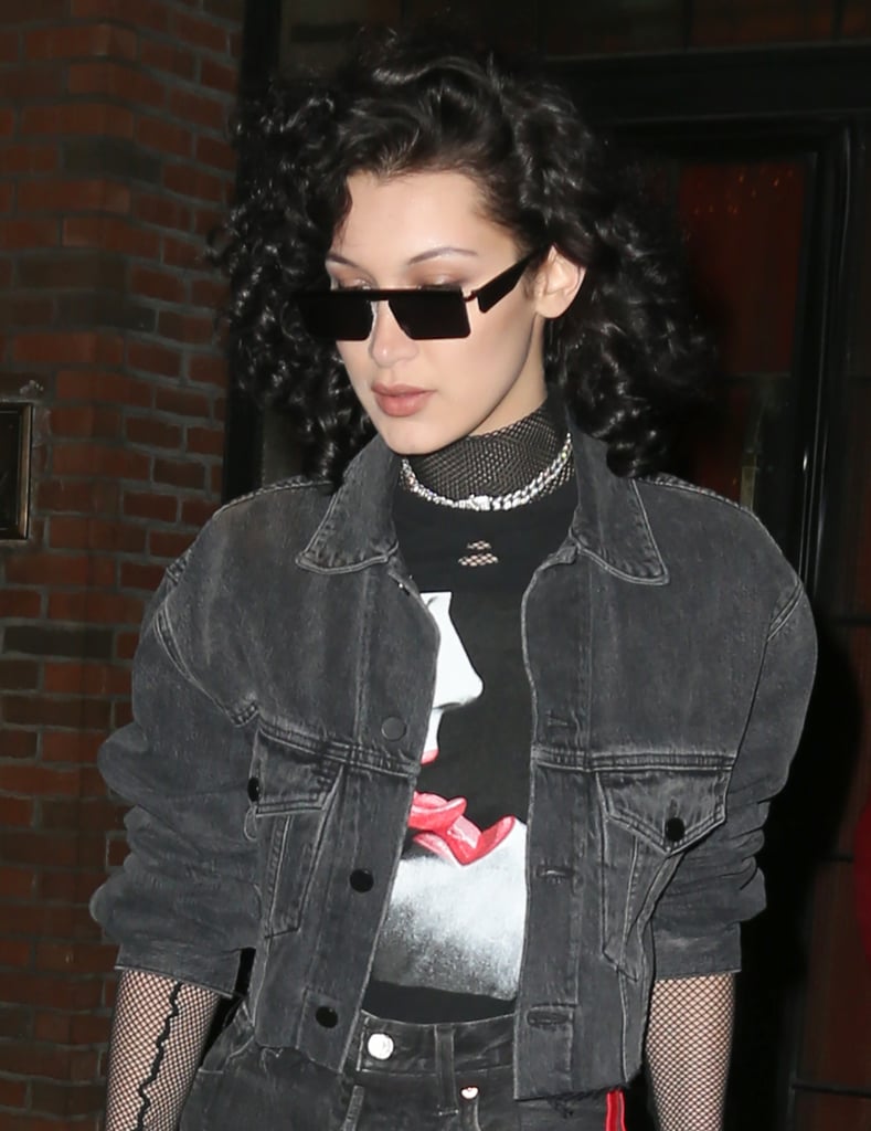 Bella Hadid Fishnet Bodysuit March 2017