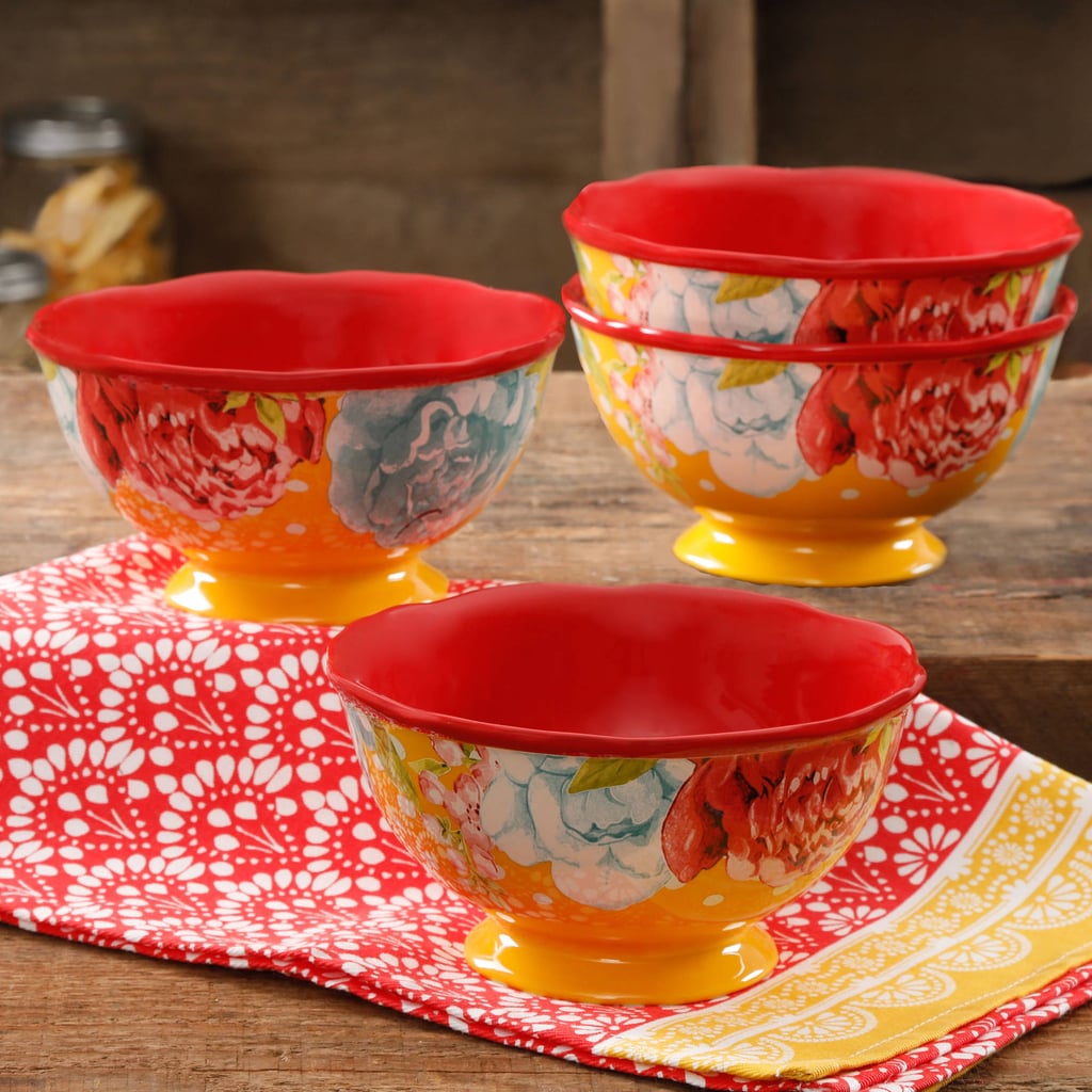 The Pioneer Woman Blossom Jubilee 6" Footed Bowl Set, Set of 4 ($17)