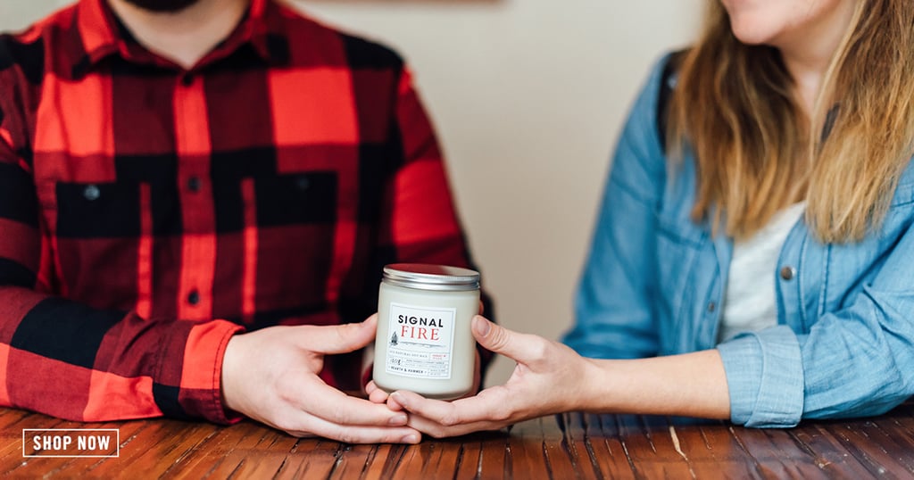 Burning Books candle