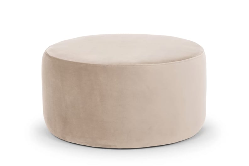 24" Wide Polyester Round Ottoman