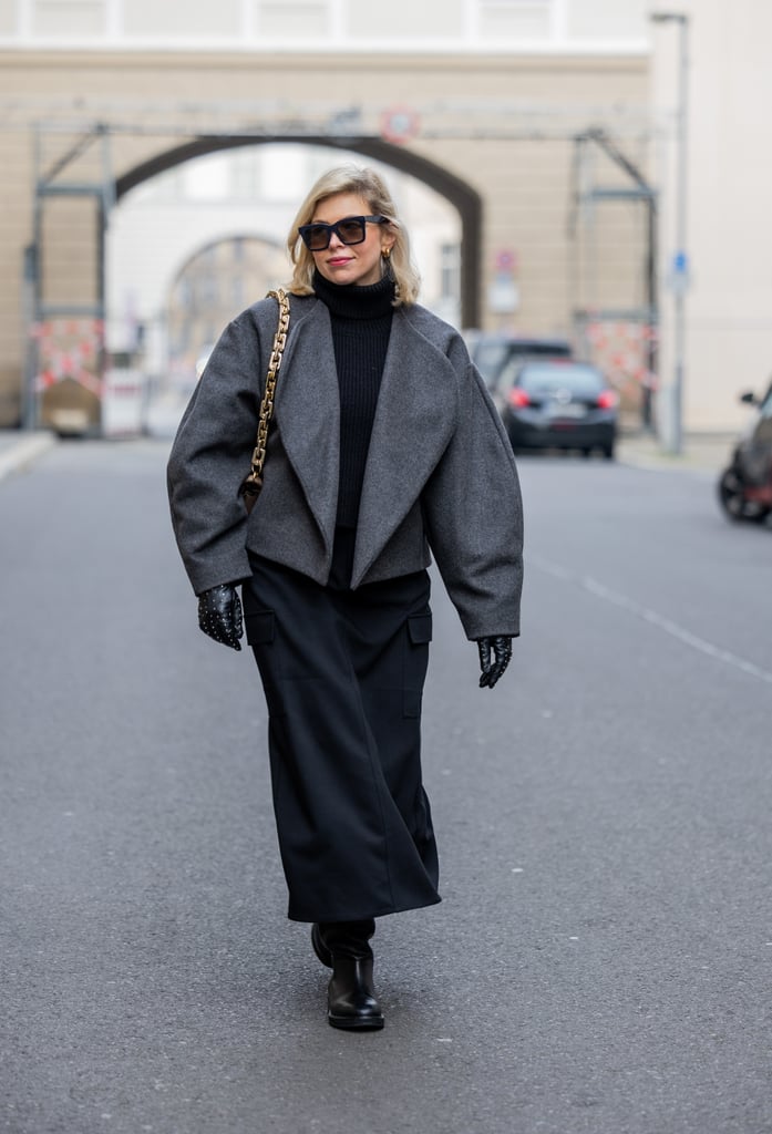 Winter Work Outfits With a Cargo Skirt
