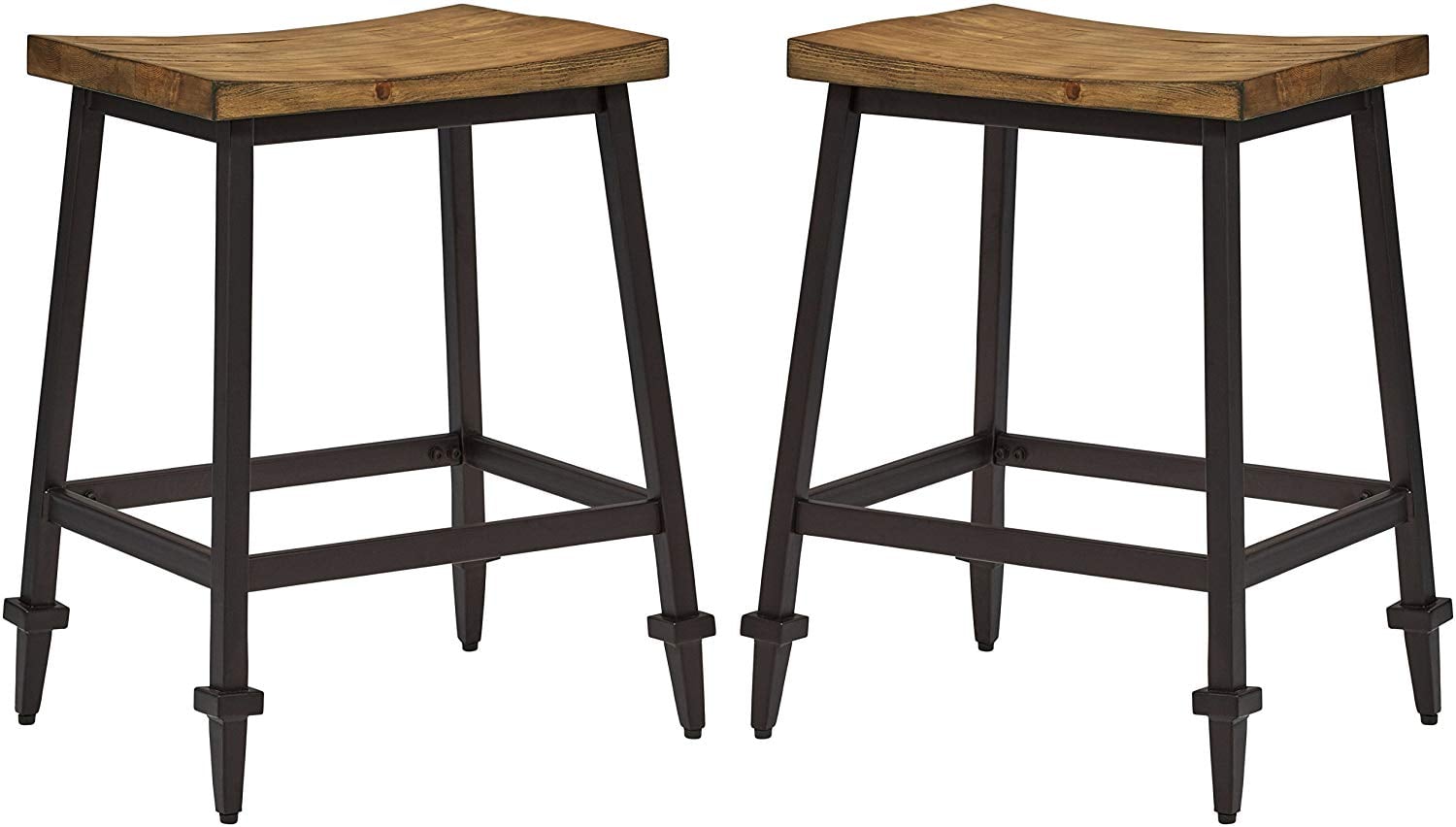 Stone Beam Ariana Rustic Farmhouse Metal Bar Stools Amazon Has
