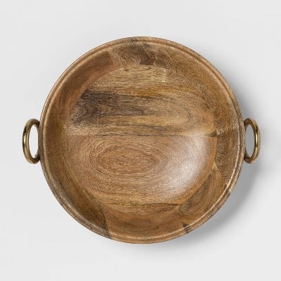 Cravings by Chrissy Teigen Round Bowl With Aluminium Gold Handles