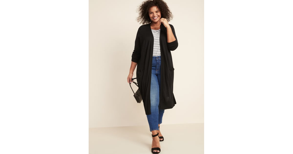 old navy super long open front duster