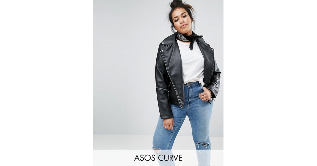 ASOS Curve Leather Look Jacket | Leather Jacket Details | POPSUGAR ...