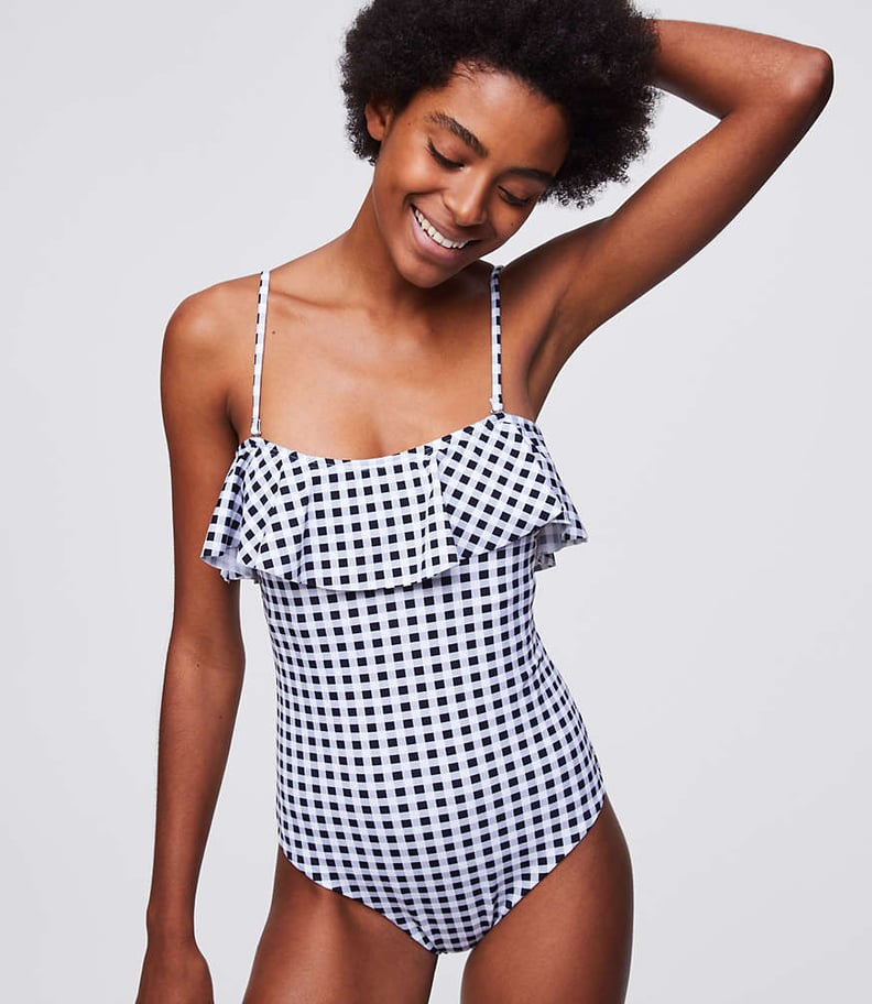 Loft Beach Gingham One-Piece