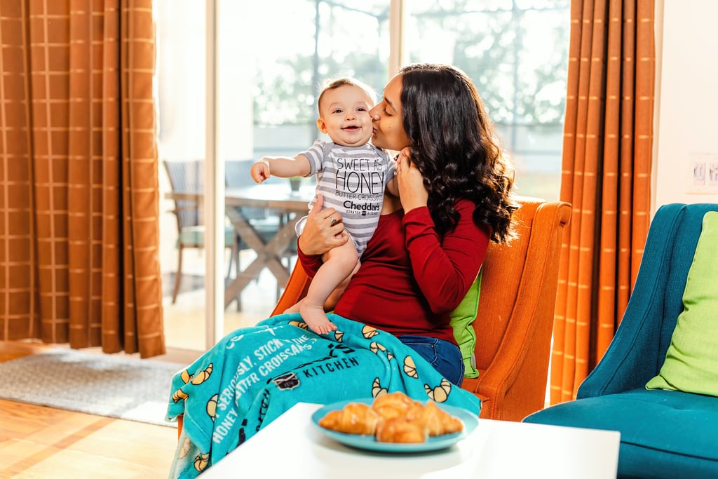 Croissant Body Pillow and Baby Feeding Infant Support Pillow POPSUGAR