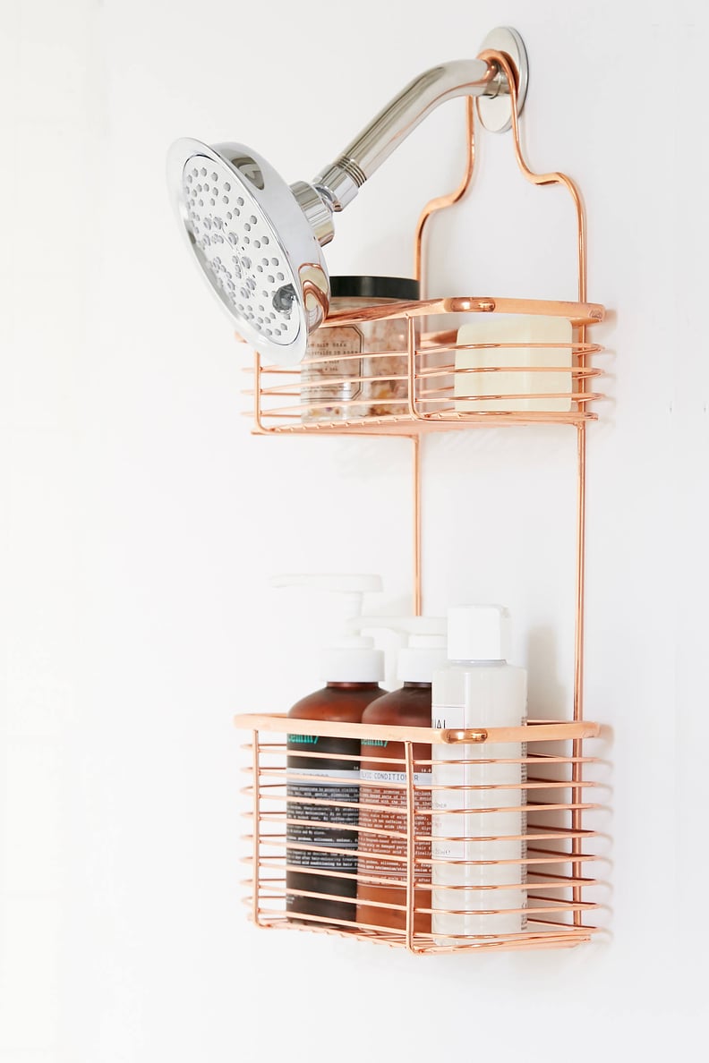 Minimal Rose Gold Shower Caddy