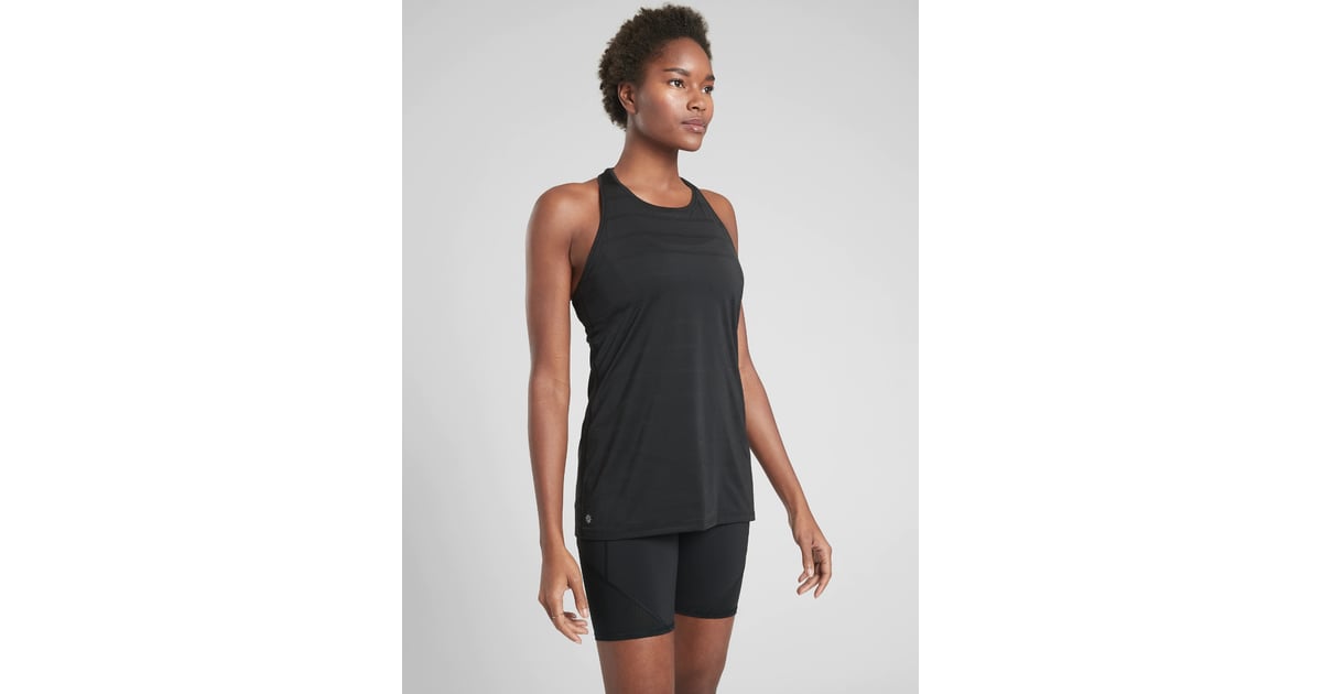 Athleta High Neck Chi Double Stripe Tank Best Running Gear for Long Runs POPSUGAR Fitness